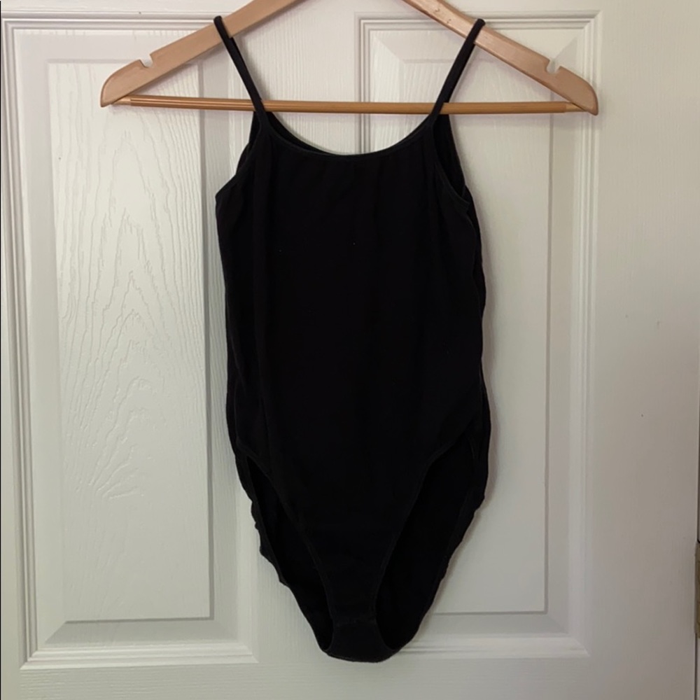 Simple Black Ann Taylor Bodysuit with Snaps